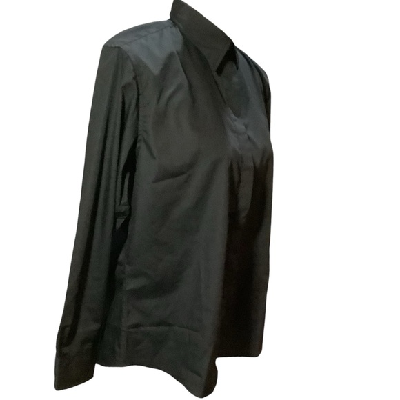 Womens Chef Works Size Large Button Up Kitchen Restaurant Staff Work Shirt Black - Picture 8 of 8